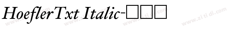 HoeflerTxt Italic字体转换